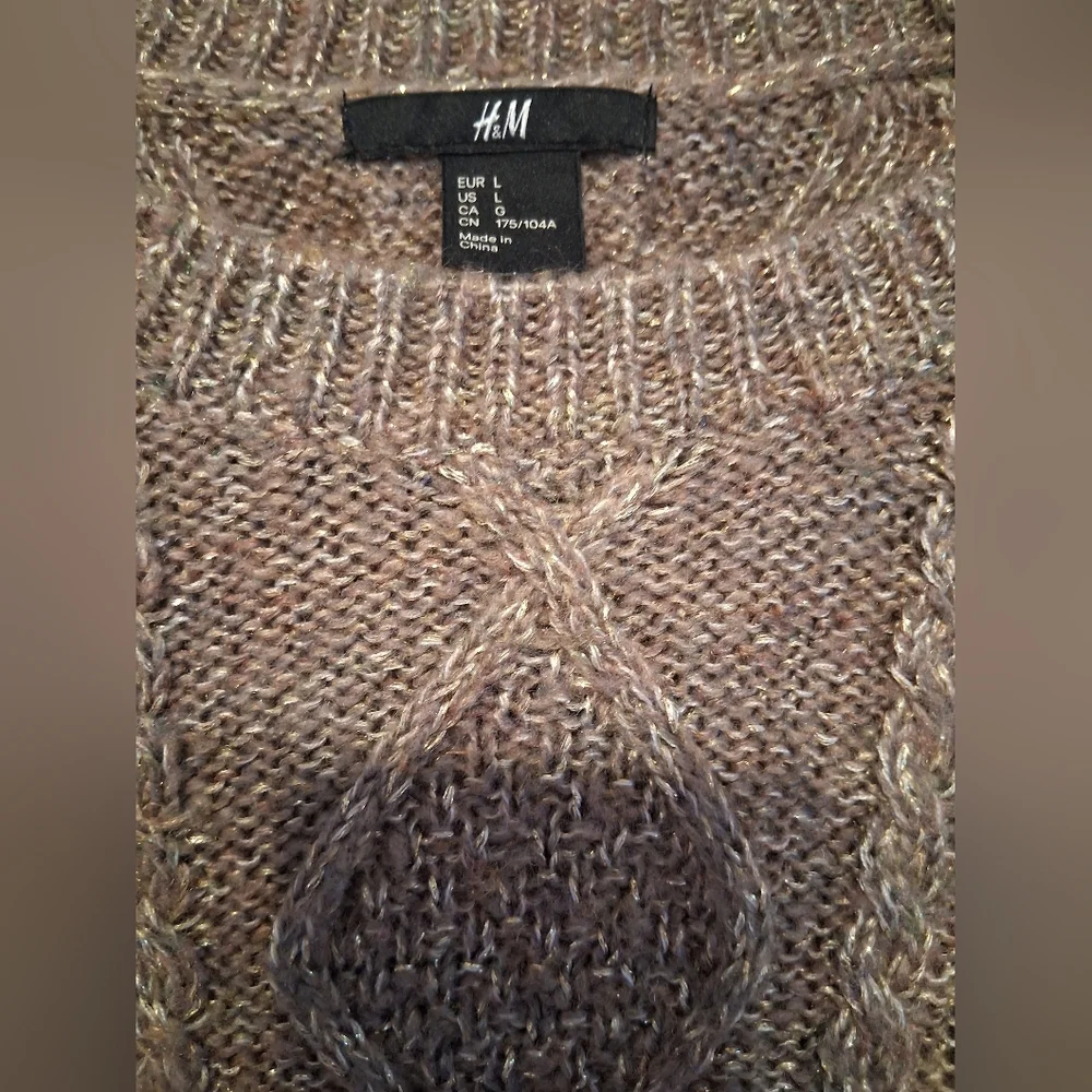 💥H&M Cable Knit Sweater | Cozy Neutral Chic ✨ Size L - Picture 5 of 7